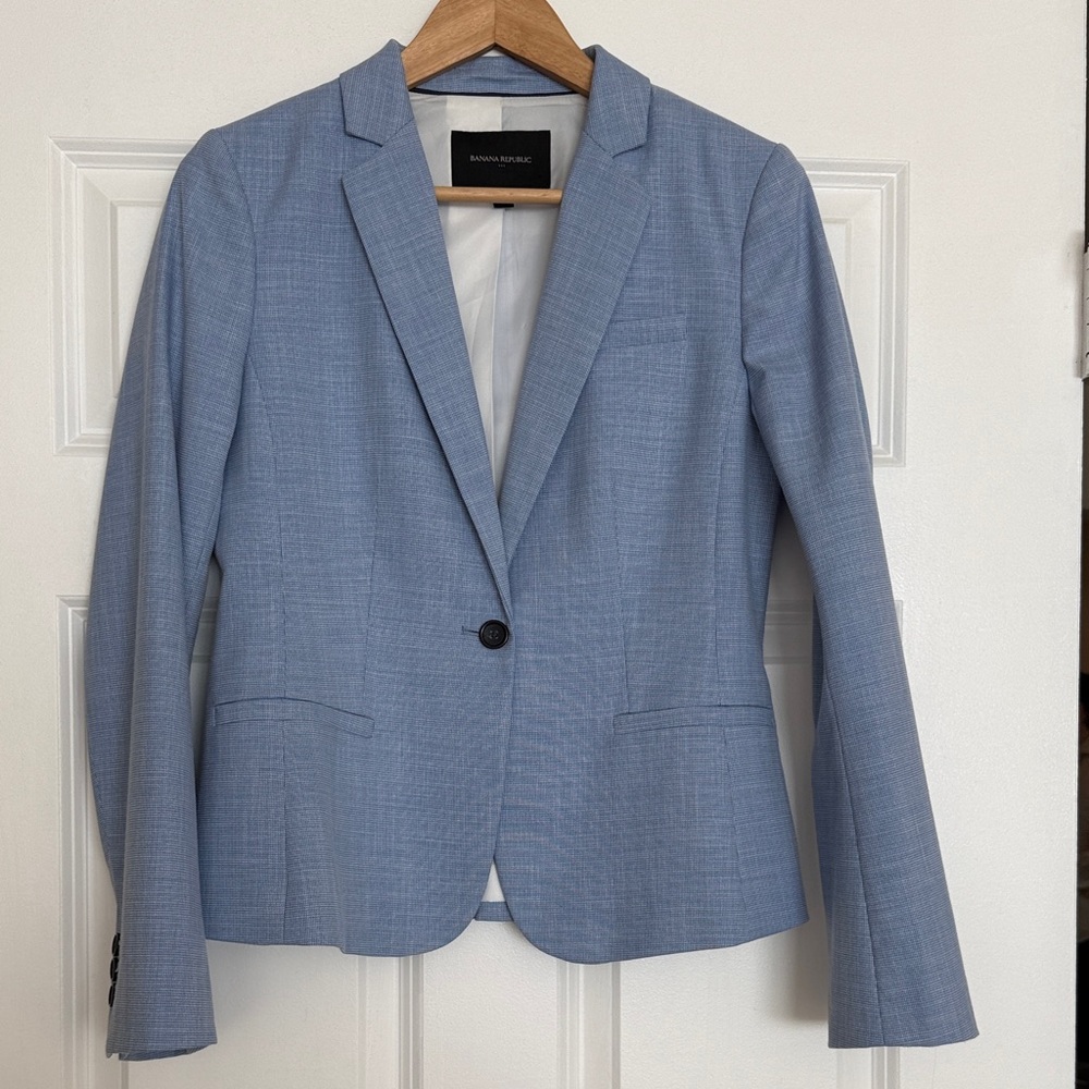 Banana Republic Women's Light Blue Suit Jacket